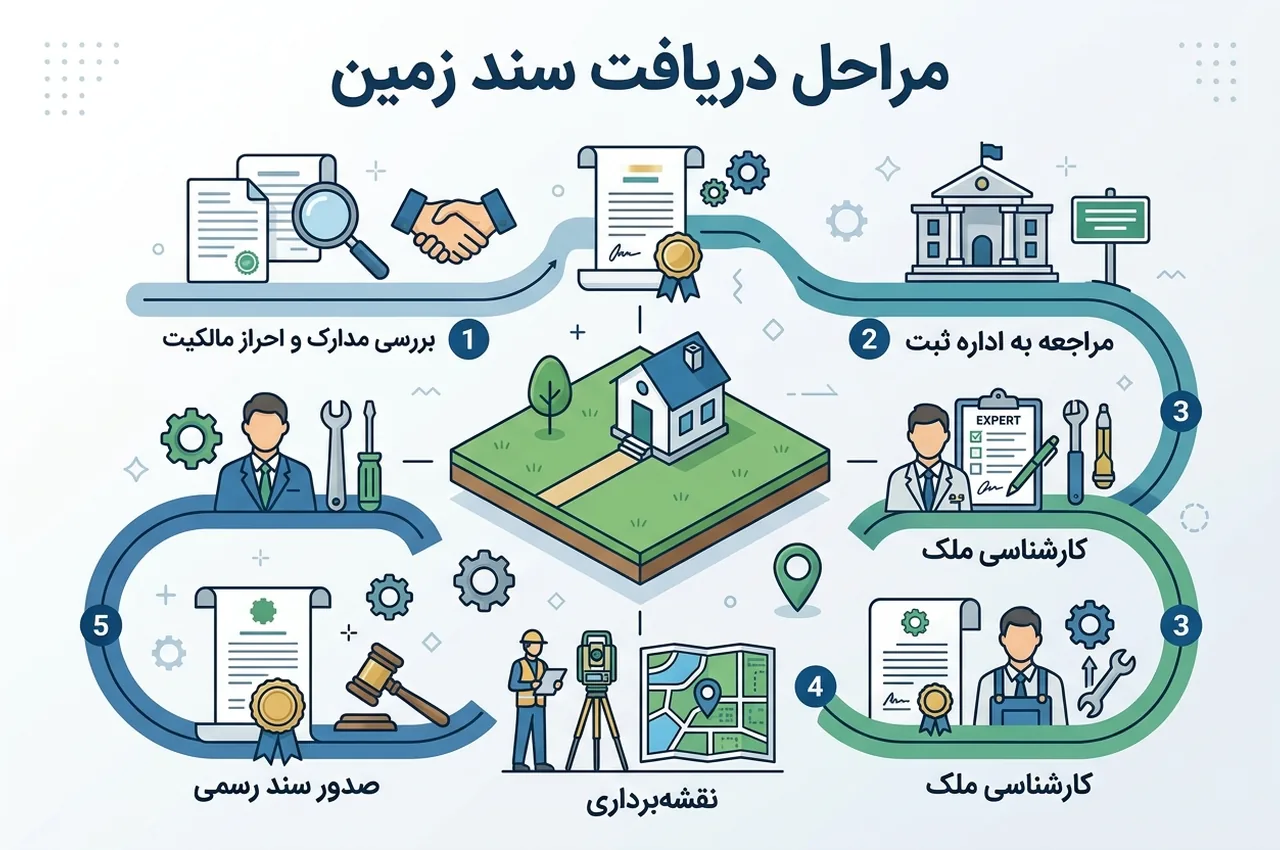 مراحل طرح دعوای اثبات مالکیت زمین بدون سند