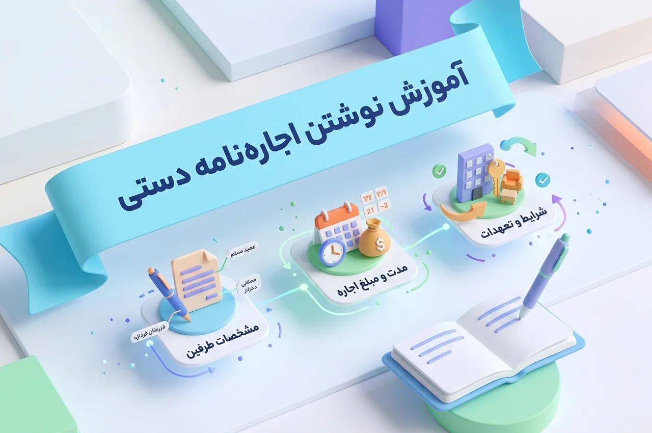 نحوه نوشتن اجاره نامه دستی
