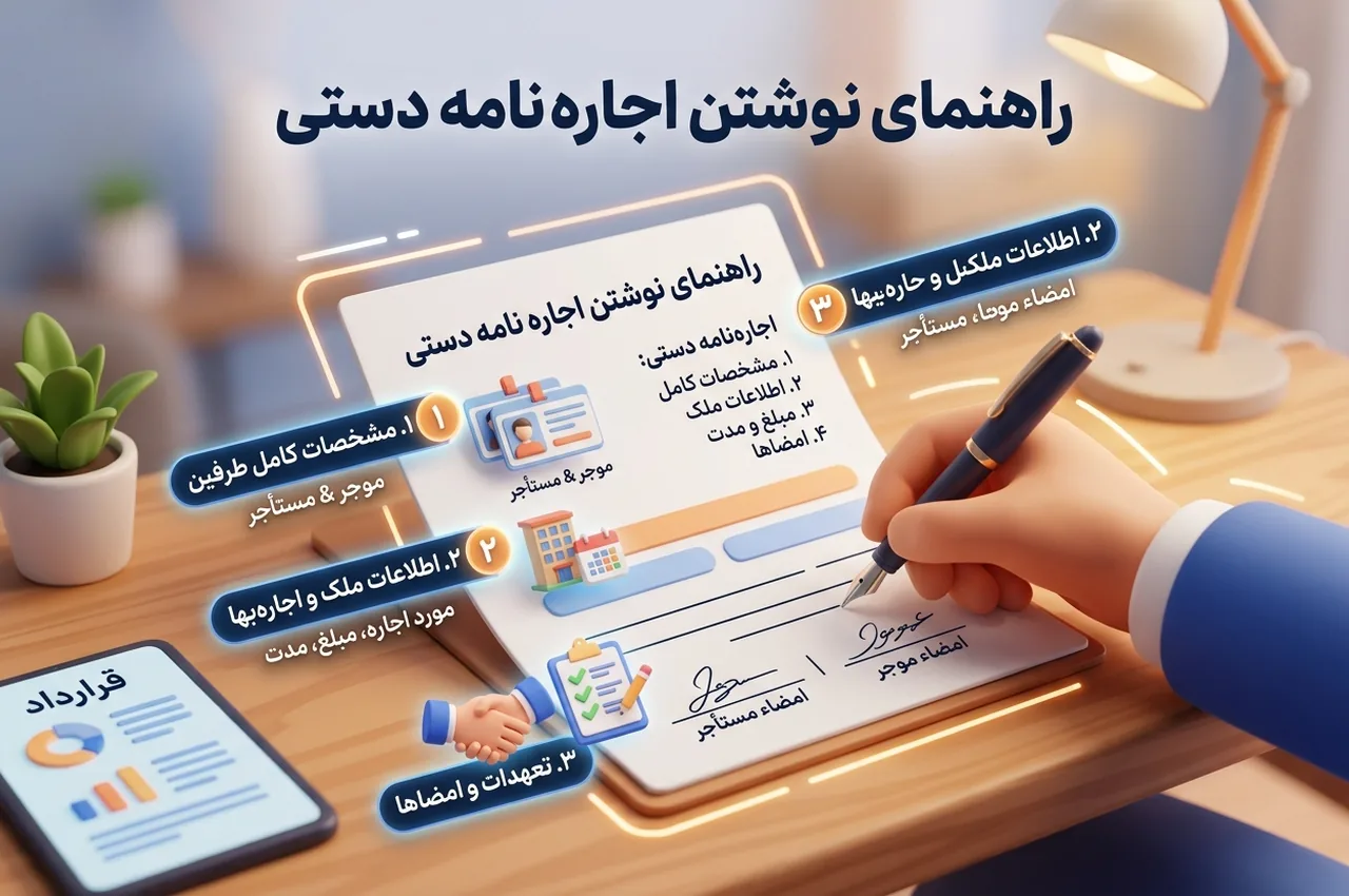 مشخصات موجر و مستأجر را دقیق بنویسید